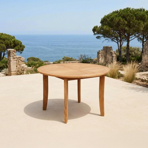 Table de jardin ronde en bois de teck 4 personnes - Hiro
