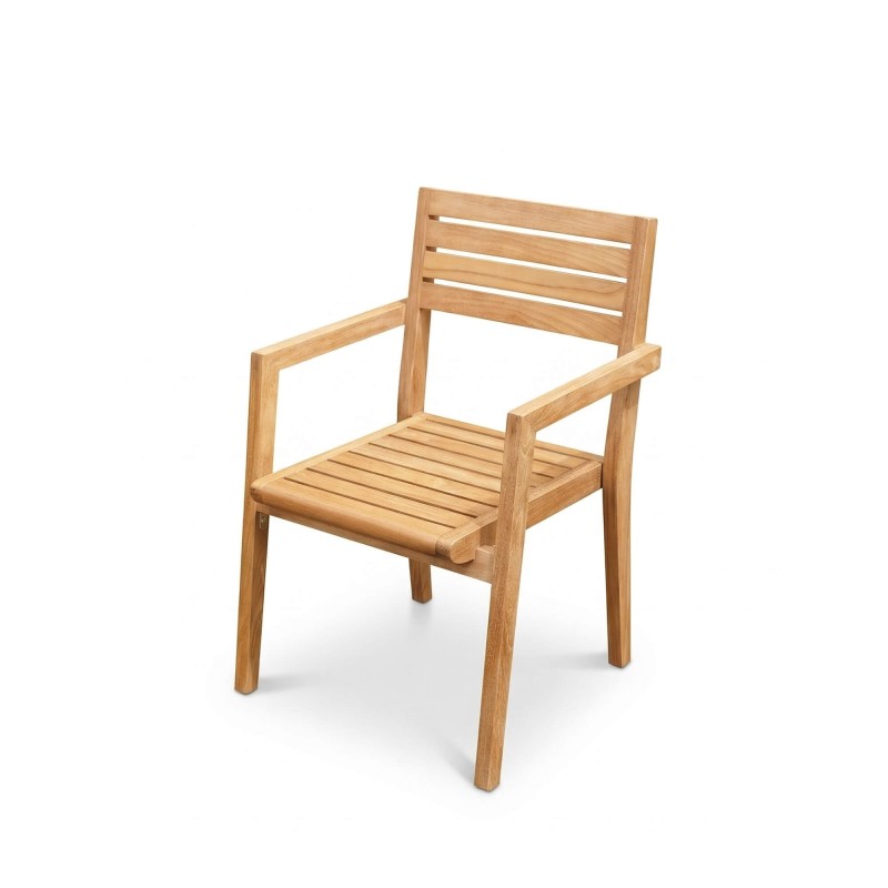 Ensemble table et chaises de jardin en bois de teck 4 personnes - Roku