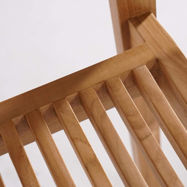 Ensemble table et chaises de jardin en bois de teck 6 personnes