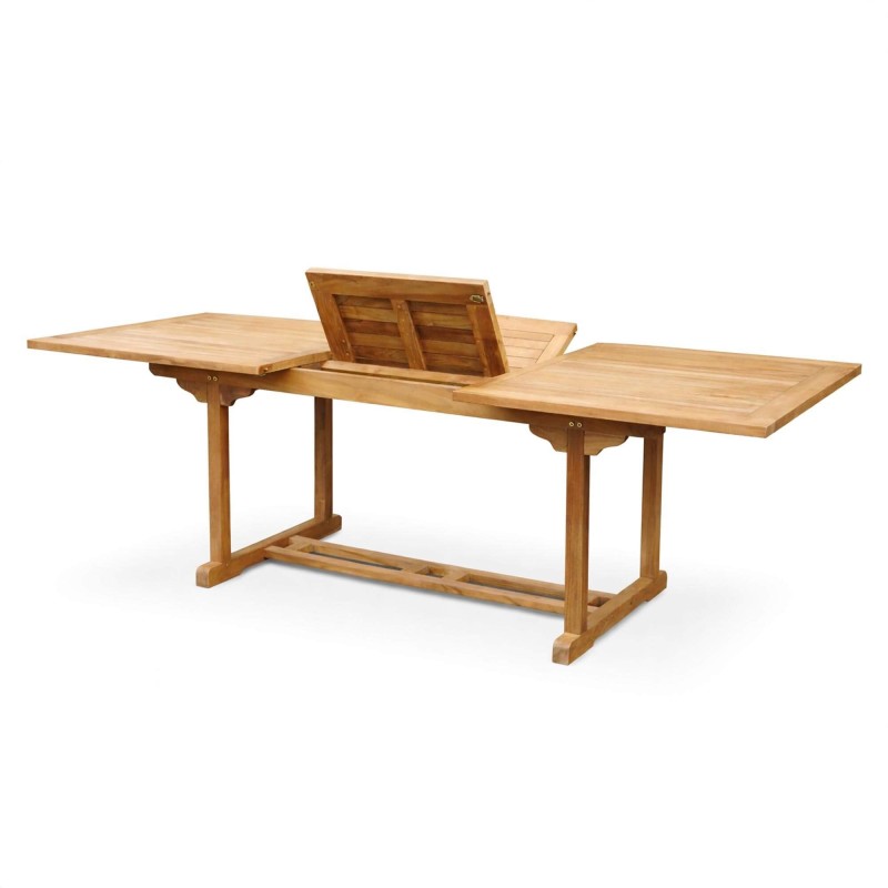 Ensemble table et chaises de jardin en bois de teck 6 personnes