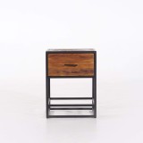 Table de chevet en bois recyclé - Recycled