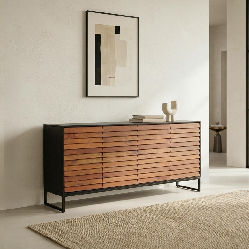 Buffet en bois naturel 170cm - Tamara