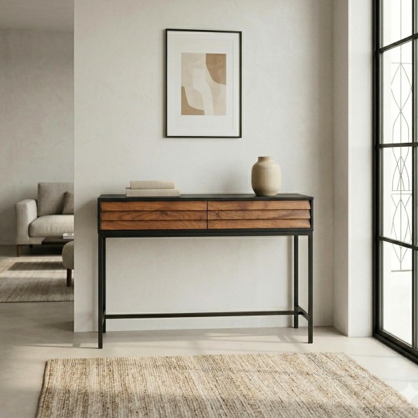 Console en bois naturel 120cm - Tamara