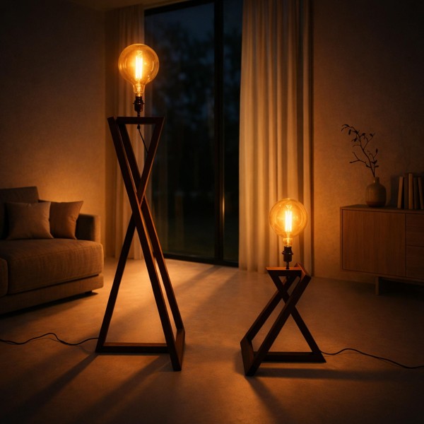 Lampe à poser en bois naturel - Kyoto