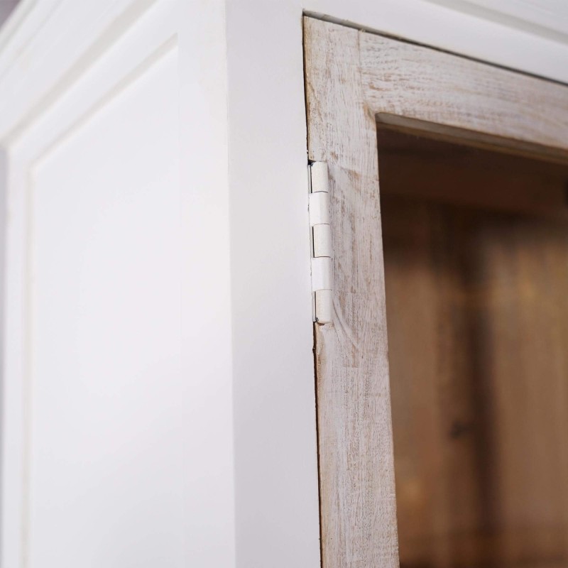 Buffet vaisselier en bois blanchi 180 cm - Sea side