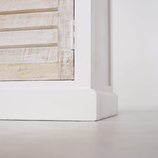 Buffet vaisselier en bois blanchi 180 cm - Sea side