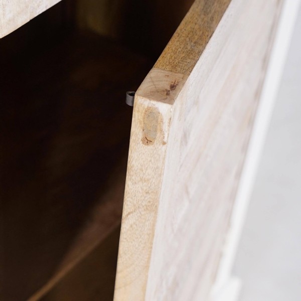 Buffet vaisselier en bois blanchi 180 cm - Sea side