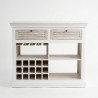 Meuble bar avec range bouteilles en bois blanc - Sea Side