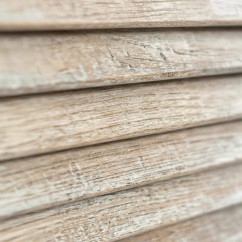 Tête de lit en bois blanc et persiennes 160 cm - Sea side