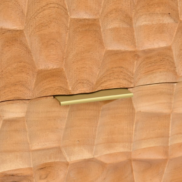 Table de chevet moderne en bois massif d'acacia - Naoki