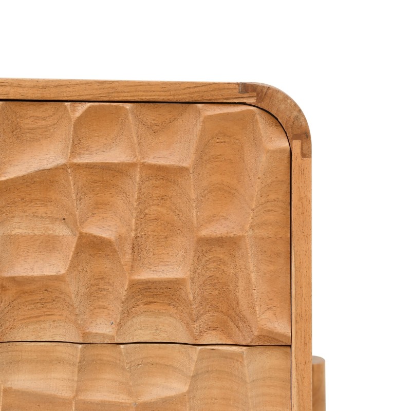 Table de chevet moderne en bois massif d'acacia - Naoki