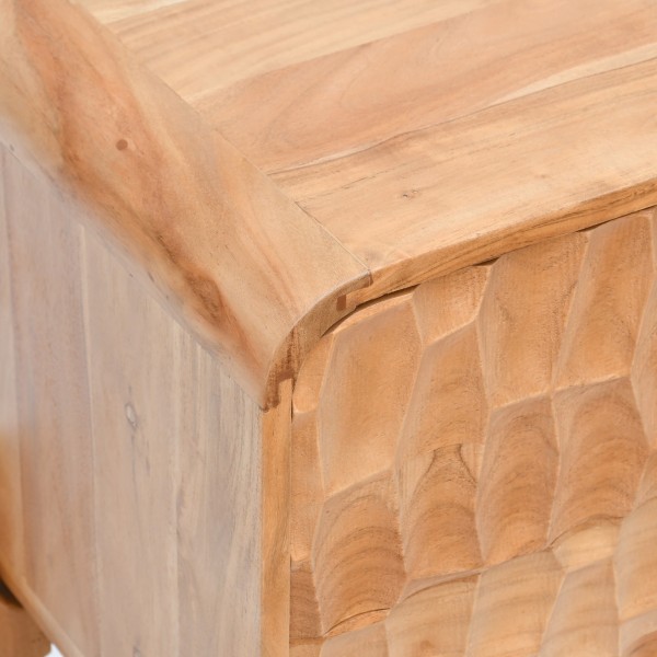 Table de chevet moderne en bois massif d'acacia - Naoki