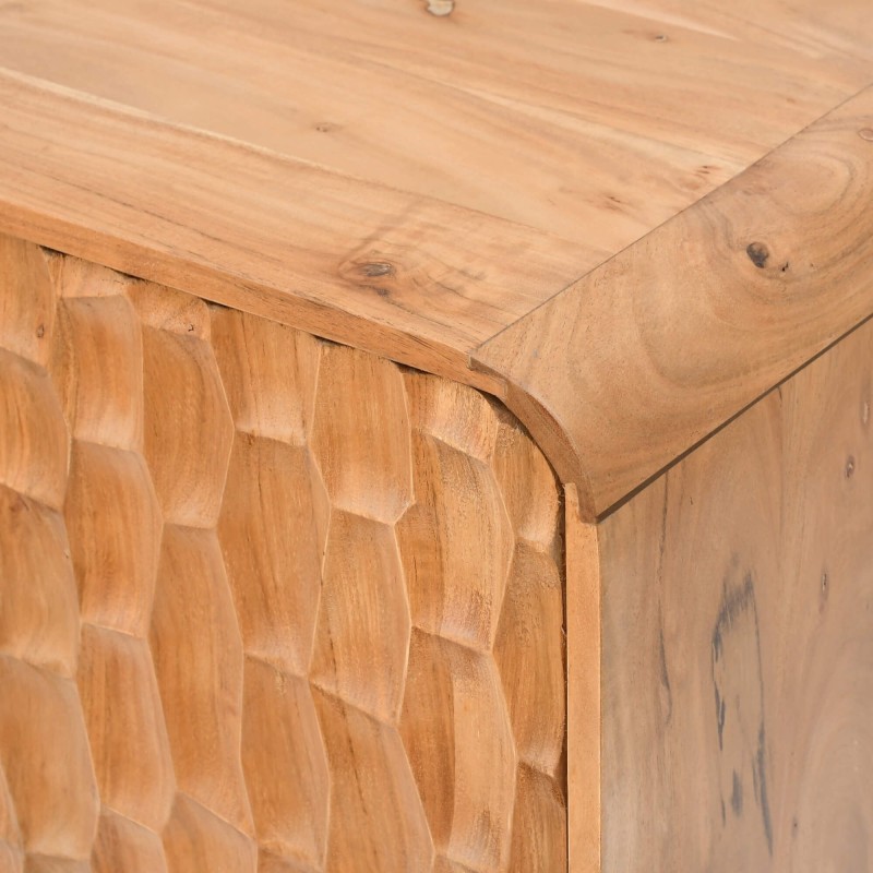 Buffet design en bois massif d'acacia 120 cm - Naoki