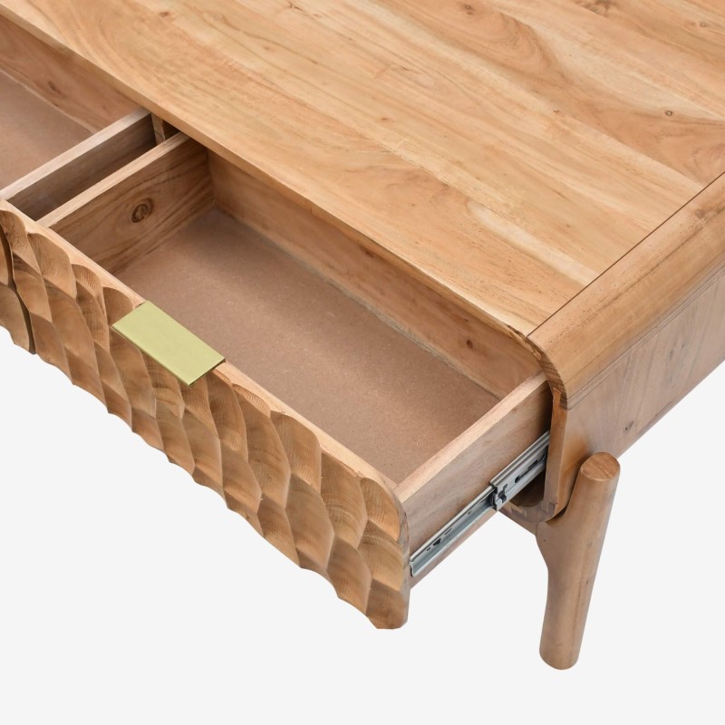Table basse design en bois massif d'acacia - Naoki