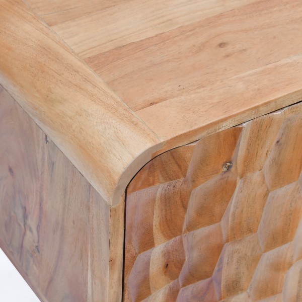 Meuble TV design en bois massif d'acacia - Naoki