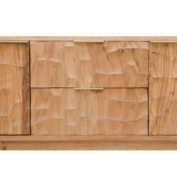Meuble TV design en bois massif d'acacia - Naoki