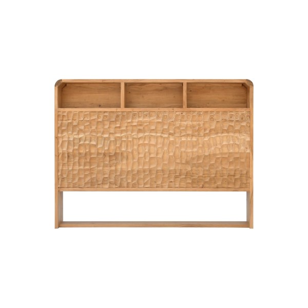 Tête de lit design en bois massif d'acacia 160 cm - Naoki