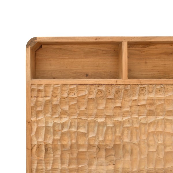 Tête de lit design en bois massif d'acacia 160 cm - Naoki