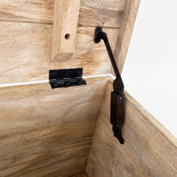 Coffre de rangement en bois blanc - Sea side