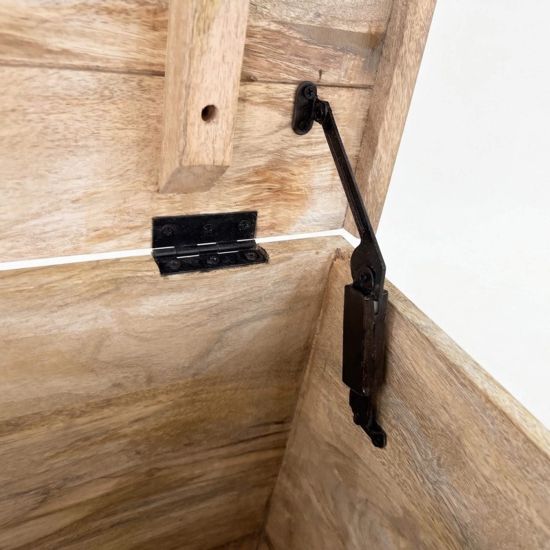 Coffre de rangement en bois blanc - Sea side