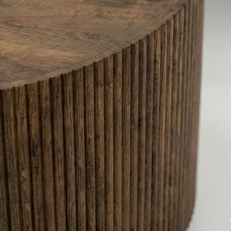 Table basse ronde en bois massif - Sepia