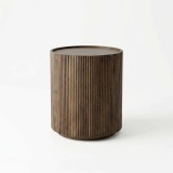 Table d'appoint ronde en bois massif - Sepia
