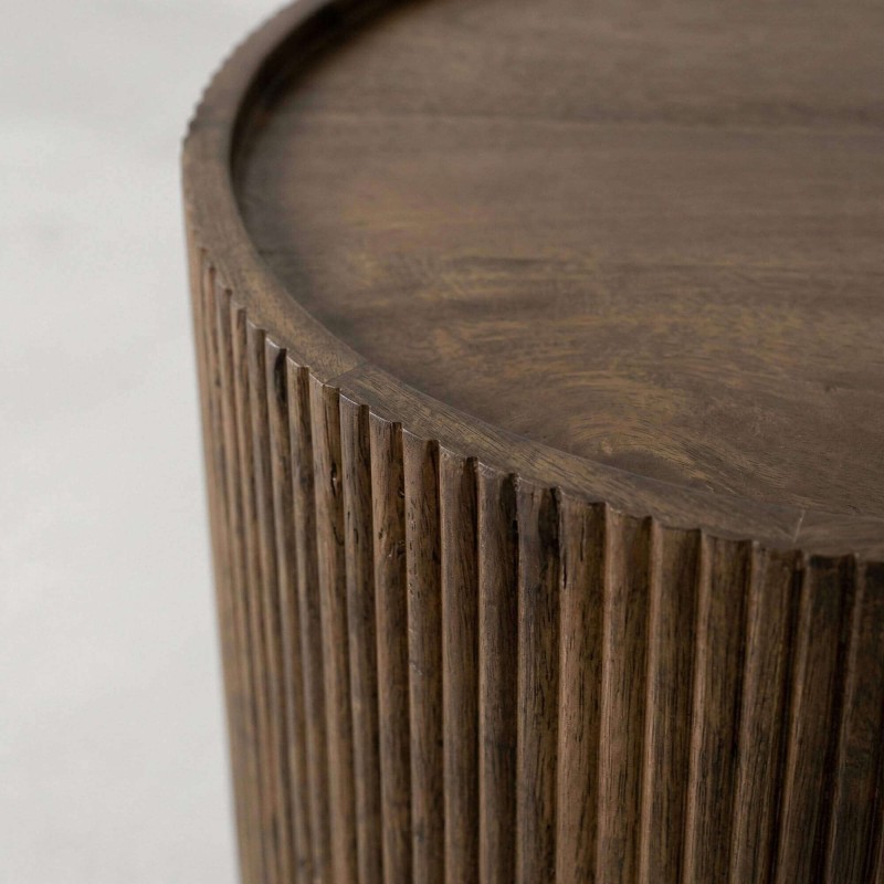 Table d'appoint ronde en bois massif - Sepia