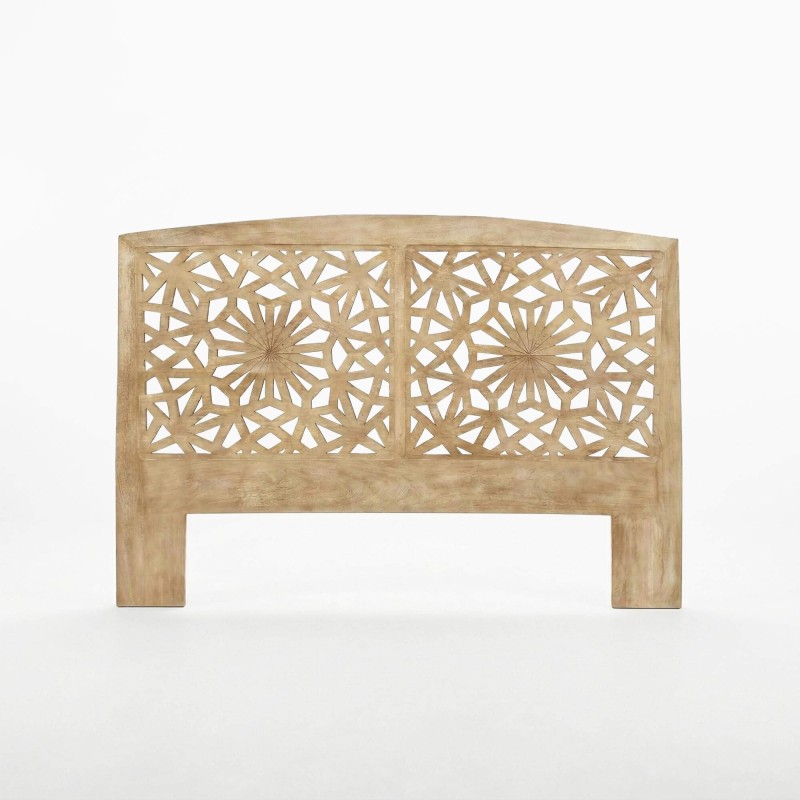 Tête de lit en bois massif sculpté 200 cm - Nevea