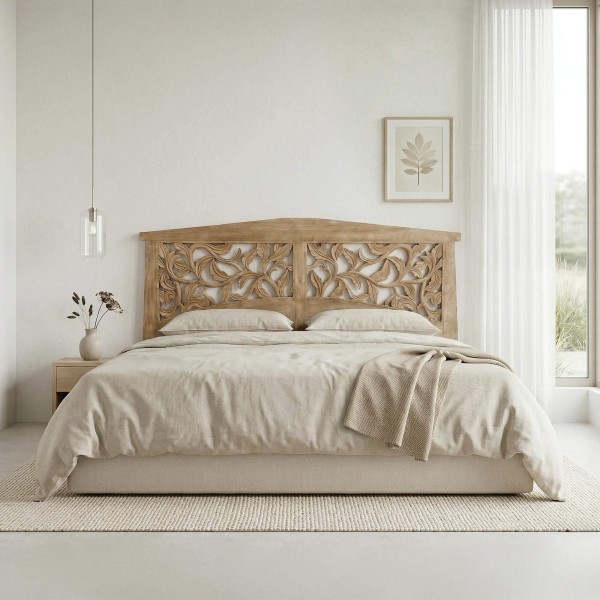 Tête de lit en bois massif sculpté 200 cm - Galea