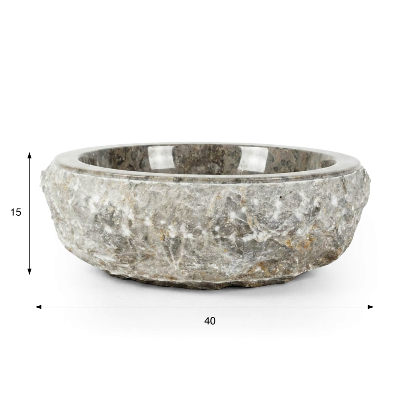 Vasque de salle bain à poser en pierre - Big Marmo