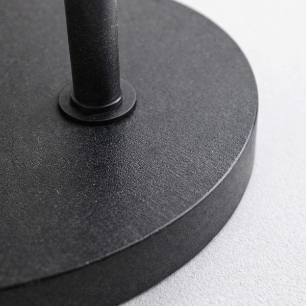 Lampadaire de salon avec abat-jour en verre et métal noir - Sfera