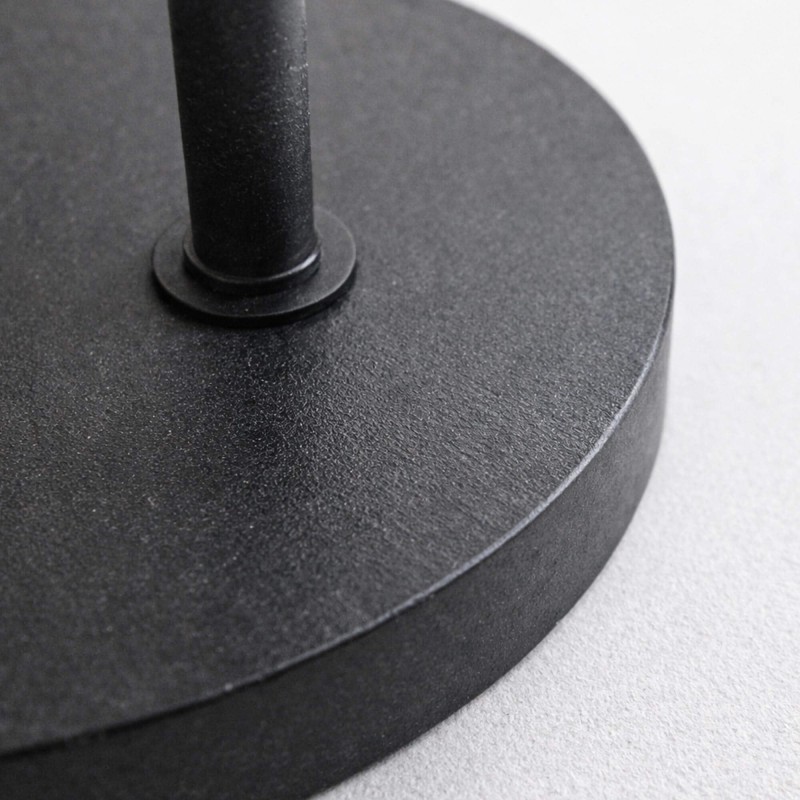 Lampadaire de salon avec abat-jour en verre et métal noir - Sfera