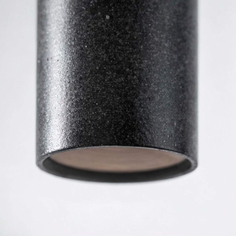 Luminaire en suspension avec abat-jour en verre et métal noir - Sfera