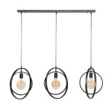 Luminaire en suspension industriel en métal noir - Altis