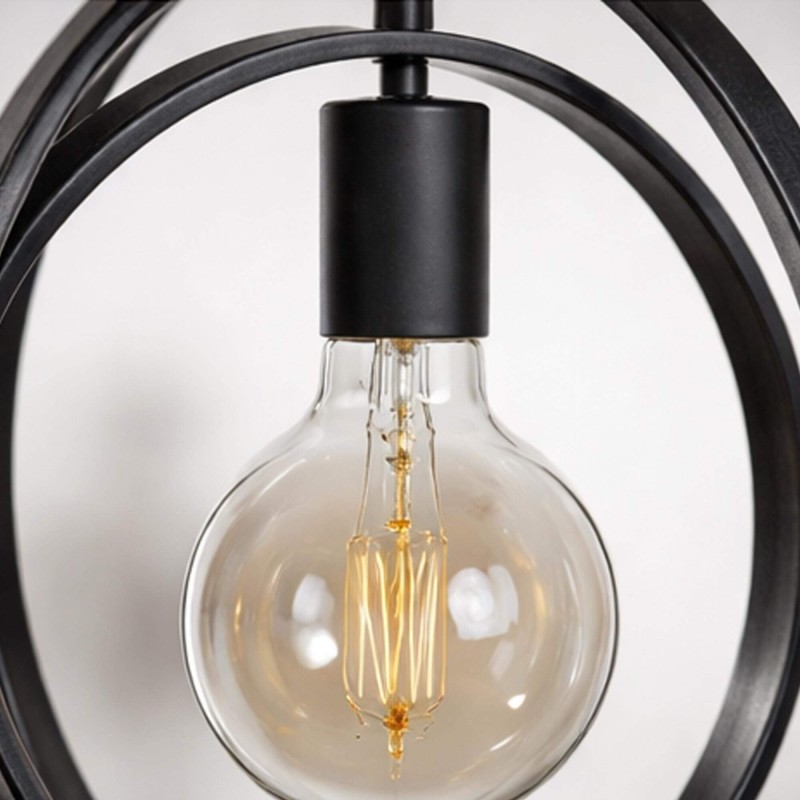 Luminaire en suspension industriel en métal noir - Altis