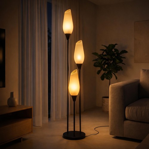 Lampadaire à poser en métal...