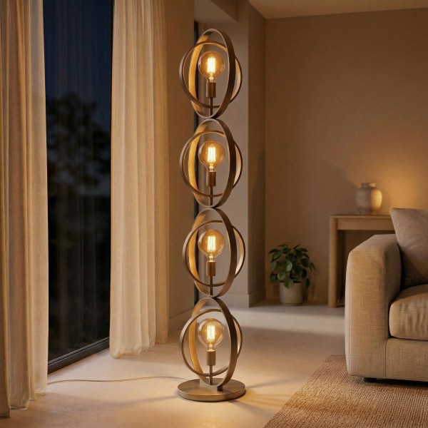 Lampadaire de salon industriel en métal - Altis