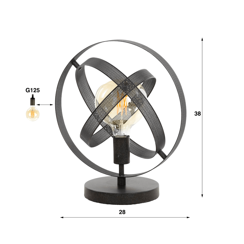 Lampe de bureau industrielle en métal - Maddox