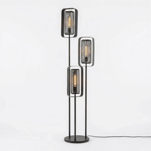 Lampadaire de salon en métal style industriel - Mesh Rotate