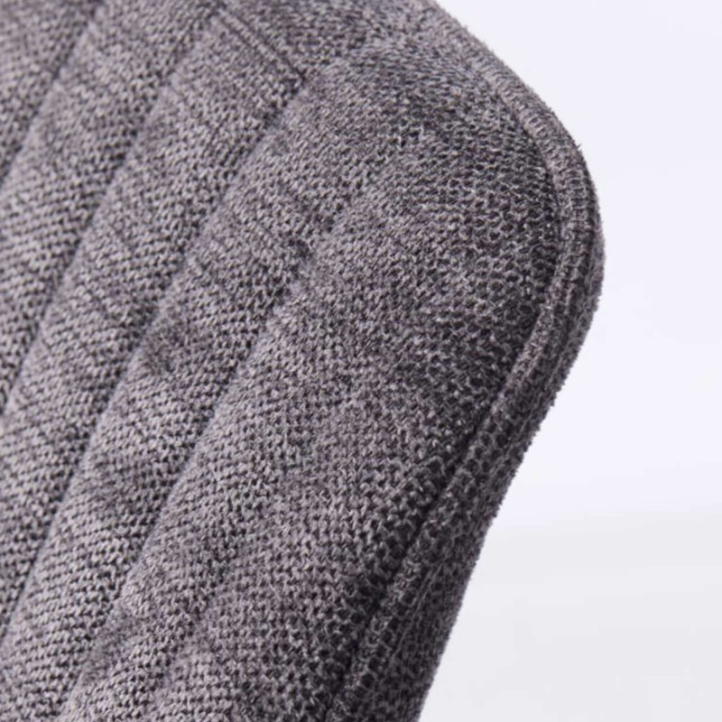 Chaise de salle à manger en tissu couleur anthracite - Nolan Stripe