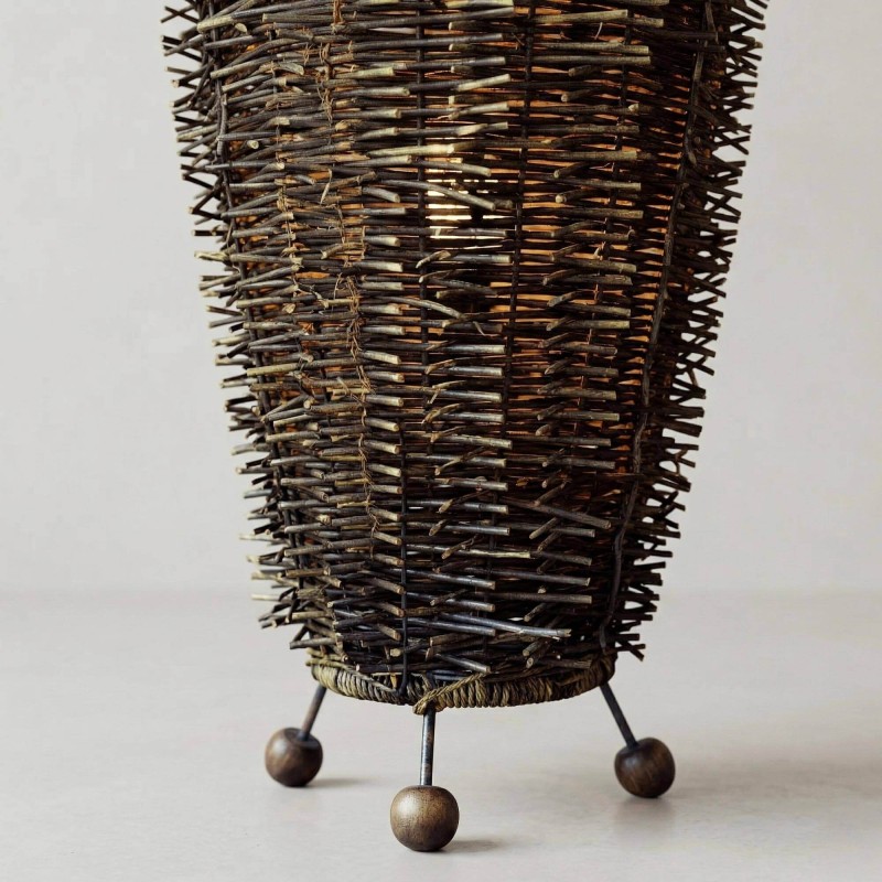 Lampe sur pied en rotin - Aiko
