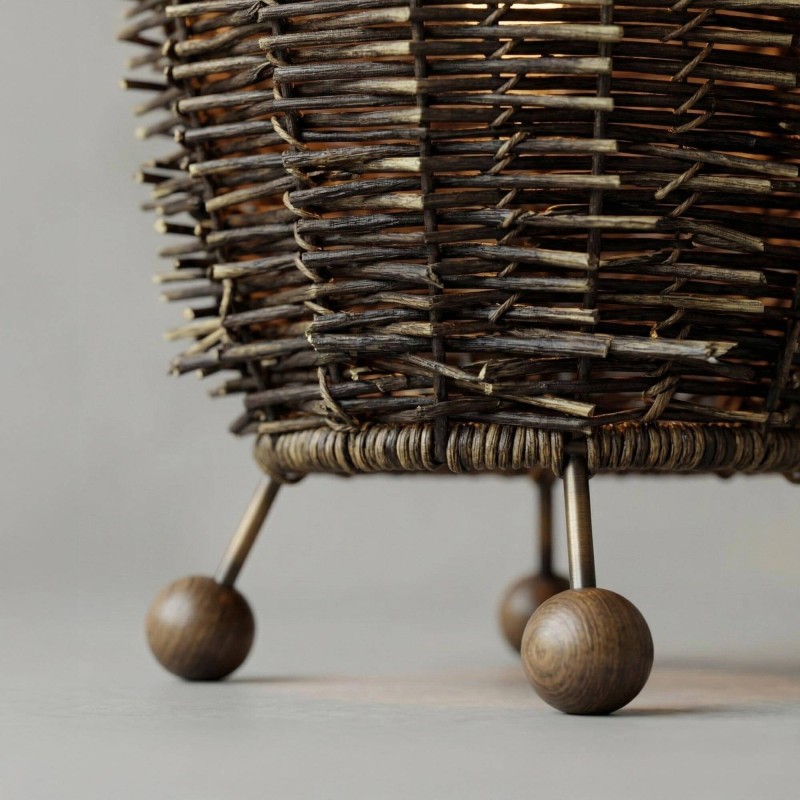 Lampe sur pied en rotin - Aiko