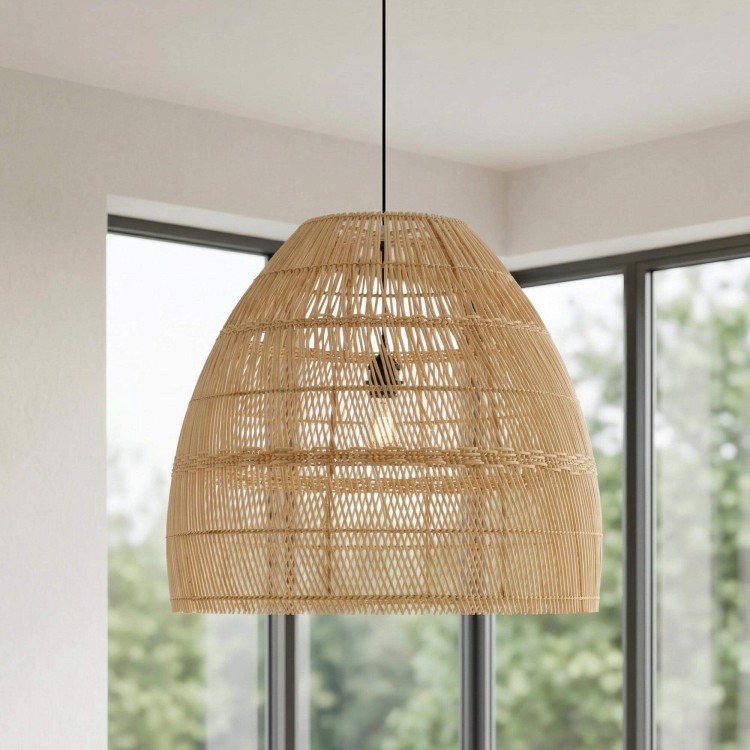Lampe suspendue en rotin naturel - Nila