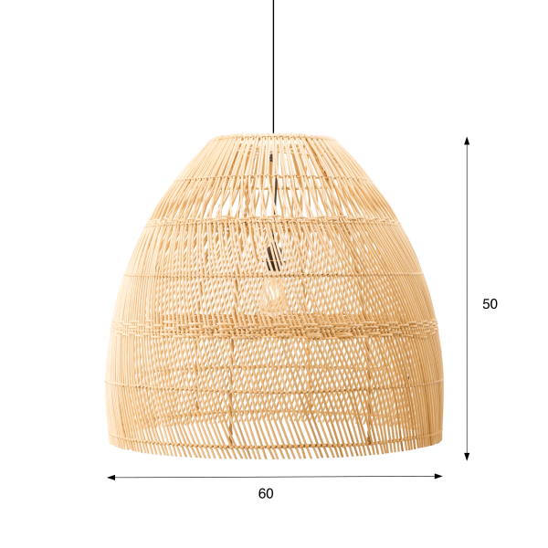 Lampe suspendue en rotin naturel - Nila