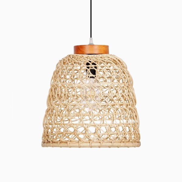 Lampe suspendue en rotin naturel - Meysa
