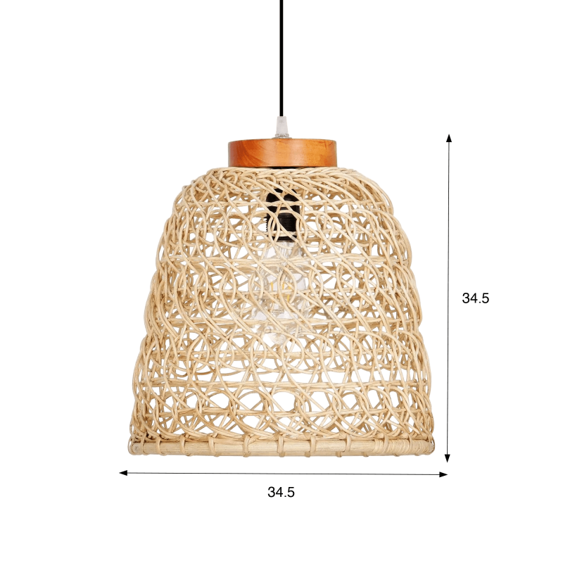Lampe suspendue en rotin naturel - Meysa