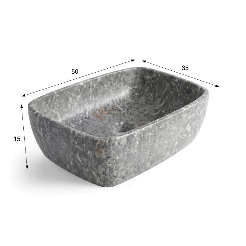 Vasque de salle de bain rectangulaire - Sakura
