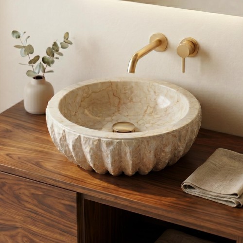 Vasque de salle bain à poser en pierre - Abstrak