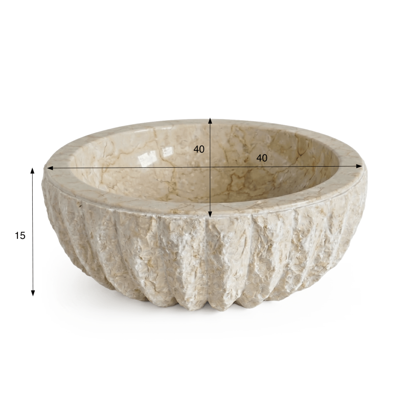 Vasque de salle bain à poser en pierre - Abstrak