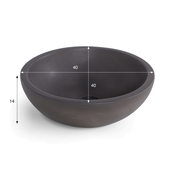 Vasque ronde en béton - Anthracite profond - Urban Rock